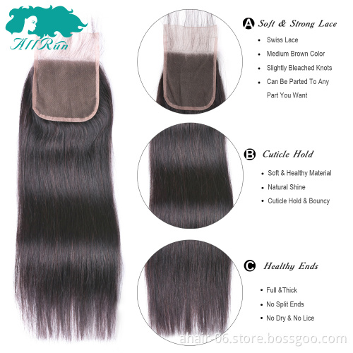 Brazilian 4*4 Lace Closure, 4*4 Human Hair Lace Closure